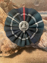 Clan Crested Tartan Rosette Brooch