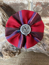 Clan Crested Tartan Rosette Brooch