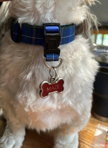 Tartan Dog Tag Holder