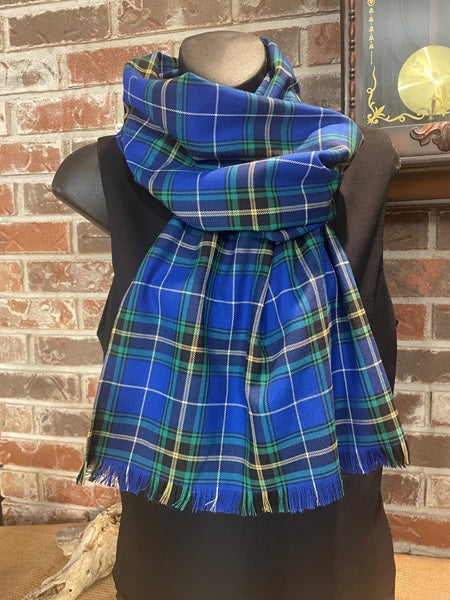 Canadian & Scottish Tartans Wide Long Scarf Poly/Viscose