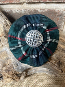 Tartan Rosette Brooch @ large Celtic Knot badge