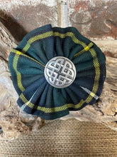 Tartan Rosette Brooch @ large Celtic Knot badge