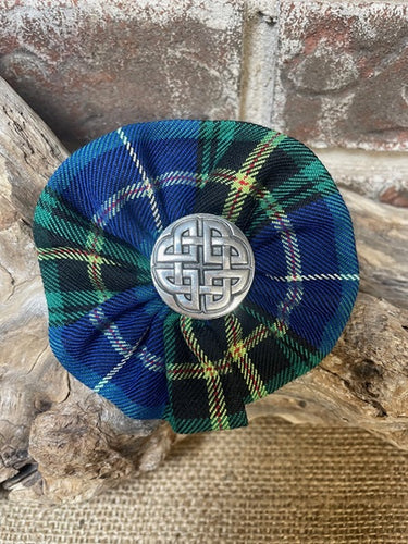 Canadian Tartans Rosette Brooch @ Celtic Knot Badge