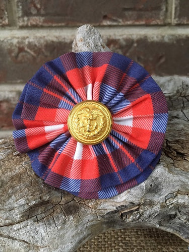 US Coast Guard Tartan Rosette Brooch