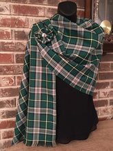 Canadian Tartans Long Stole with Rosette Brooch