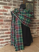 Canadian Tartans Long Stole with Rosette Brooch